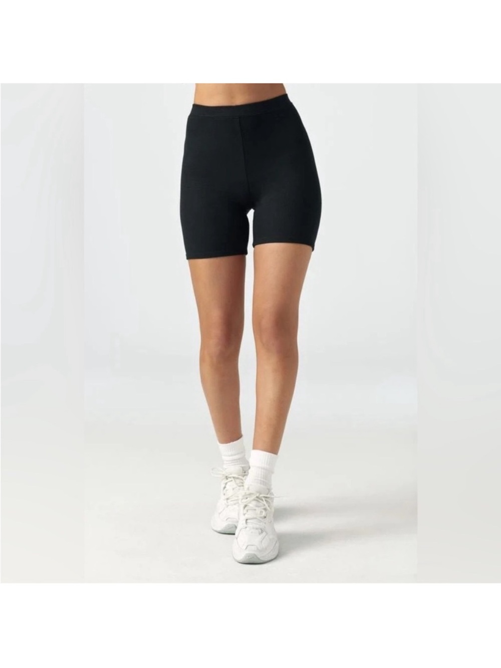 Joah brown flex rib bike shorts